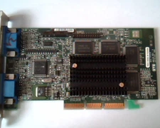 AGP card Matrox 906-04 Rev B MGI G4+MDH4A32G Dual VGA 406E MT03590 LAM96806