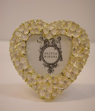 Olivia Riegel Crystal  Enamel "Dogwood" Heart 3x3 Photo Frame
