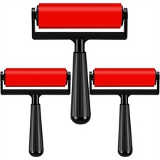 For Printmaking for Gel Printing 3-Pack 4-Inch Rubber Brayer Roller E8K96121