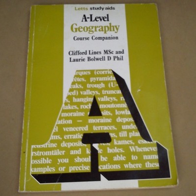 Letts A-Level Geography Study Aid Textbook Guide Book Course Companion Exam 1986