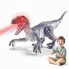 Remote Control Dinosaur for Kids LED Walking Electric RC Toy
