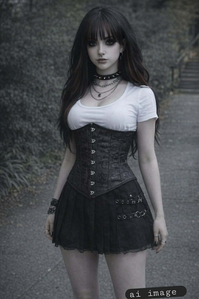 SIZE S BLACK PATTERN CORSET TOP