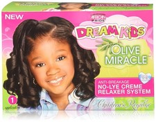 Hair Relaxer Olive Oil African Pride Dream Kids Regular 1 Kit Miracle Contains