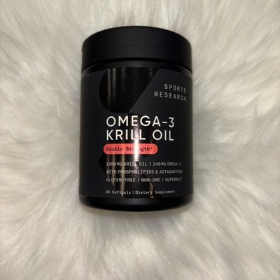Sports Research Antarctic Krill Oil With Asraxanthin, 60 Softgel BB 10/27