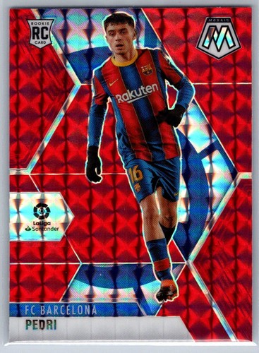 Pedri [Red Mosaic] #60 2020 Panini Mosaic La Liga card