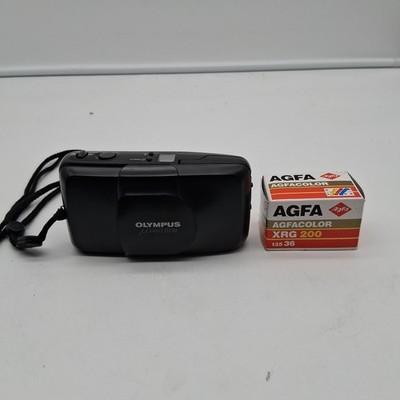 OLYMPUS μ [mju:] Zoom Panorama schwarz analoge Kompaktkamera 35 -70 mm Ungeprüft