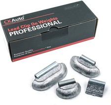 100Pcs P Type Lead Clip on Wheel Weights Assortment, 0.25Oz, 0.5Oz, 0.75Oz, 1.0O