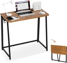 Folding Desk Small Foldable Desk for Small Space, 31.5 Inches Writing 
