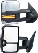 Towing Mirrors Fit for 2008-2014 Chevy Silverado GMC Sierra Power Heated LED...