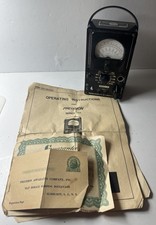1947 Vintage Precision Apparatus Series 40 AC DC Multimeter w Manual Warranty