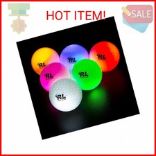 R L Glow in The Dark Golf Balls, LED Light up Glow Golf Ball for Night Sports, S