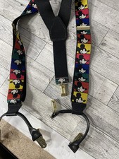 Mickey  Co Suspenders Disney New York Photo Reel Adjustable Vintage