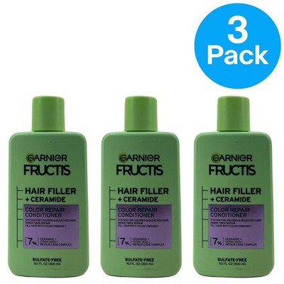 Garnier Fructis Hair Filler + Ceramide Color Repair Conditioner - 10.1oz 3 Pack
