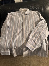 Brooks Brothers Regent L blue strip shirt button down dress studio wardrobe sale
