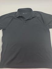 Under Armour Polo Shirt Men L Black Logo 38961