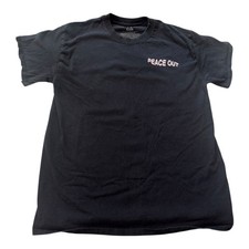 Empyre Peace Out Shirt Mens Medium Black Graphic Palm Trees Vaporwave Tee
