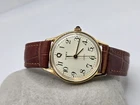 Vintage Timex Q 25mm Wonens Gold Tone Watch