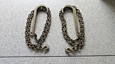 Tow Chains With J-Hooks Flatbed Truck Rollback Wrecker Carrier 5400 LBS  X  8'