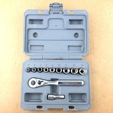 Vintage Craftsman 14-in. Drive 11-pc. Metric Socket Set 34861 Usa 5-13mm 6 Pt.