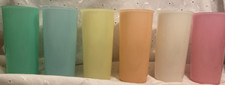 VTG MCM Tupperware Pastel 117 6 oz Child Tumblers Set of 6 NO LIDS. Made In USA