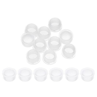 10 Stück Salz/Pfefferstopfen Kunststoff transparent 18mm/0,71'' mit Ring