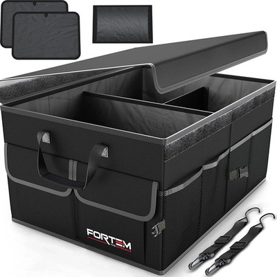 FORTEM Car Trunk Organizer, Collapsible Multi Compartment Car Organizer, Foldabl