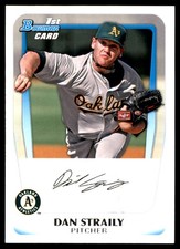 Dan Straily 2011 Bowman #BP53 Athletics MLB READ FREE SHIPPING AutographDen