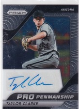 2020 PRIZM #PP-TC TAYLOR CLARKE AUTO- ARIZONA DIAMONDBACK