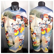 Vintage Disney All Over Print Graphic T Shirt Large New Mickey Unlimited