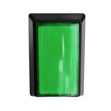 Green Arcade Square Rectangle Buttons LED Push Illumilated W/ Microswitch E