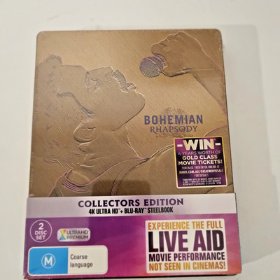 Bohemian Rhapsody 4K ultra HD + Blu Ray  Steelbook Live Aid Region B 