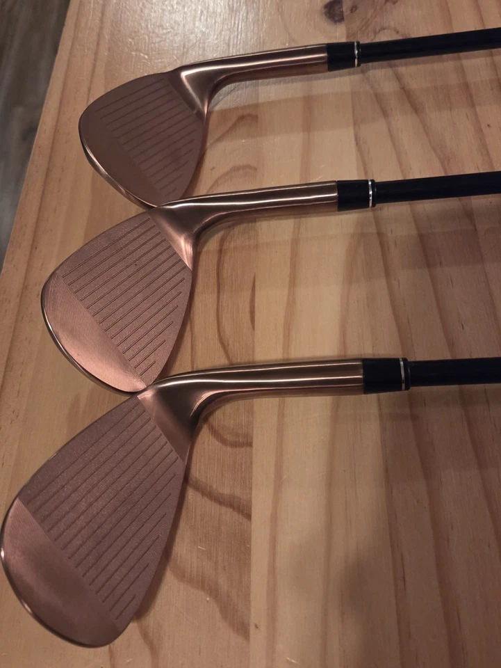 Golf Wedge Set 52,56,60 Degree Left Handed Copper And Black - Image 4 of 4
