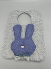 Vintage 90 s Handmade Bunny Baby Infant Bib Quilted Baby Core