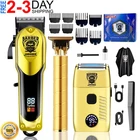 Professional Hair Clippers for Men, Cordless Barber Clippers and Trimmer Set