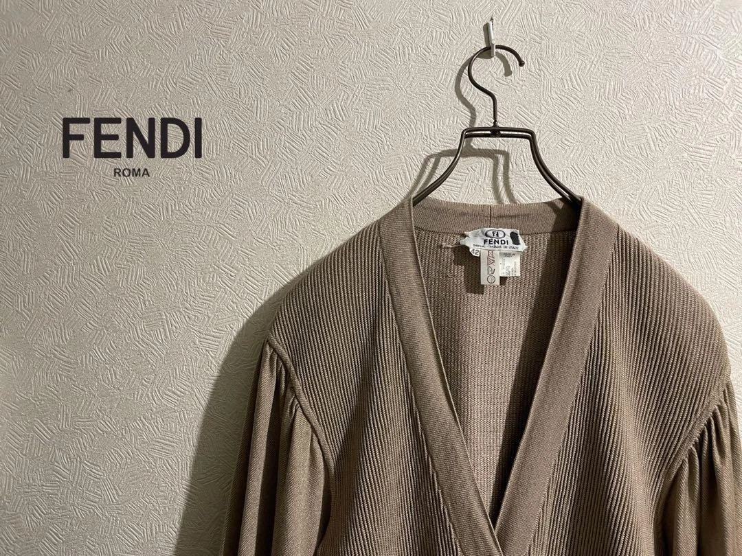 Cardigan vintage Fendi manica a palloncino Made in Italy