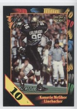 1991 Wild Card Draft 10 Stripe Kanavis McGhee #75 Rookie RC 1m8. rookie card picture