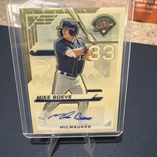 2025 Panini Prospect Edition Mike Boeve Gold Vinyl Prizm Auto, Serial #1/1