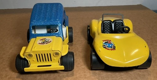 Vintage Tonka Honey Bucket Jeep & Yellow Dune Buggy 1970.’s, Set of 2