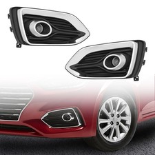 1 Pair Halogen Fog Lights For 2018-2021 Hyundai Accent Left Right Fog Lights 1 Pair Halogen Fog Lights For 2018-2021 Hyundai Accent Left Right Fog Lights