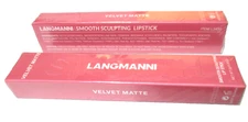 LANGMANNI LOT of 2 ~ VELVET MATTE smooth sculpting Lipstick lip stick ~ SEALED