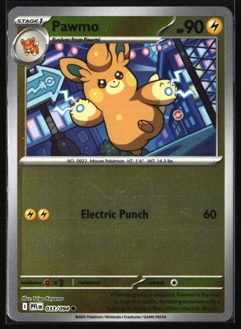 Pawmo 2025 Pokemon #033/094  Holo