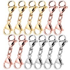  12 Pcs Claw Jewelry Clips Keychain Clasps Jewellery Closure Lobster Hooks