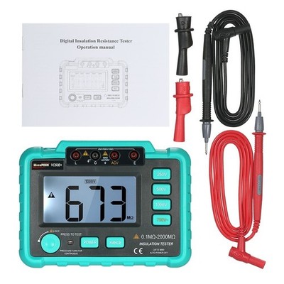 VC60B+ Digital Insulation Resistance Tester Megger MegOhm Meter 500/1000V 2000MΩ