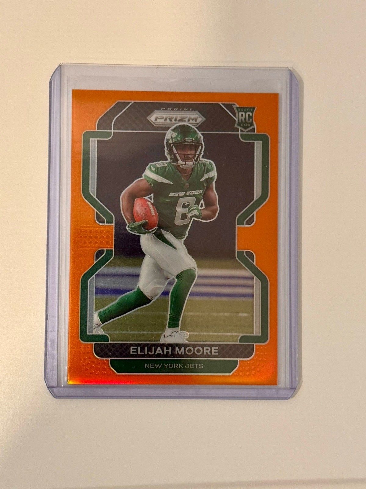 2021 Panini Prizm Orange Elijah Moore #/249 Rookie Card RC SP NFL