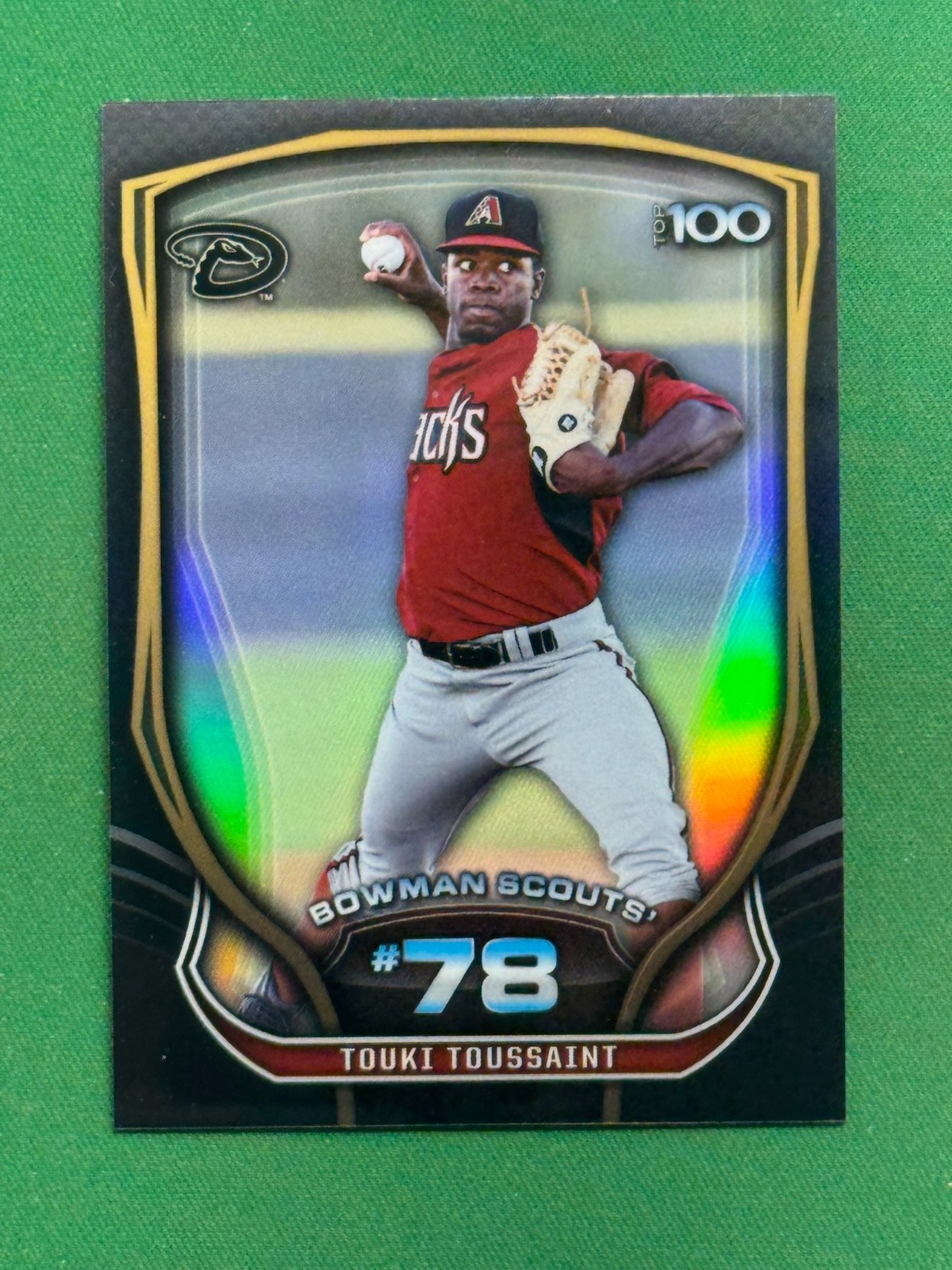 Touki Toussaint #BTP-78 2015 Bowman Baseball Scouts' Top 100 Die-Cut Autographs