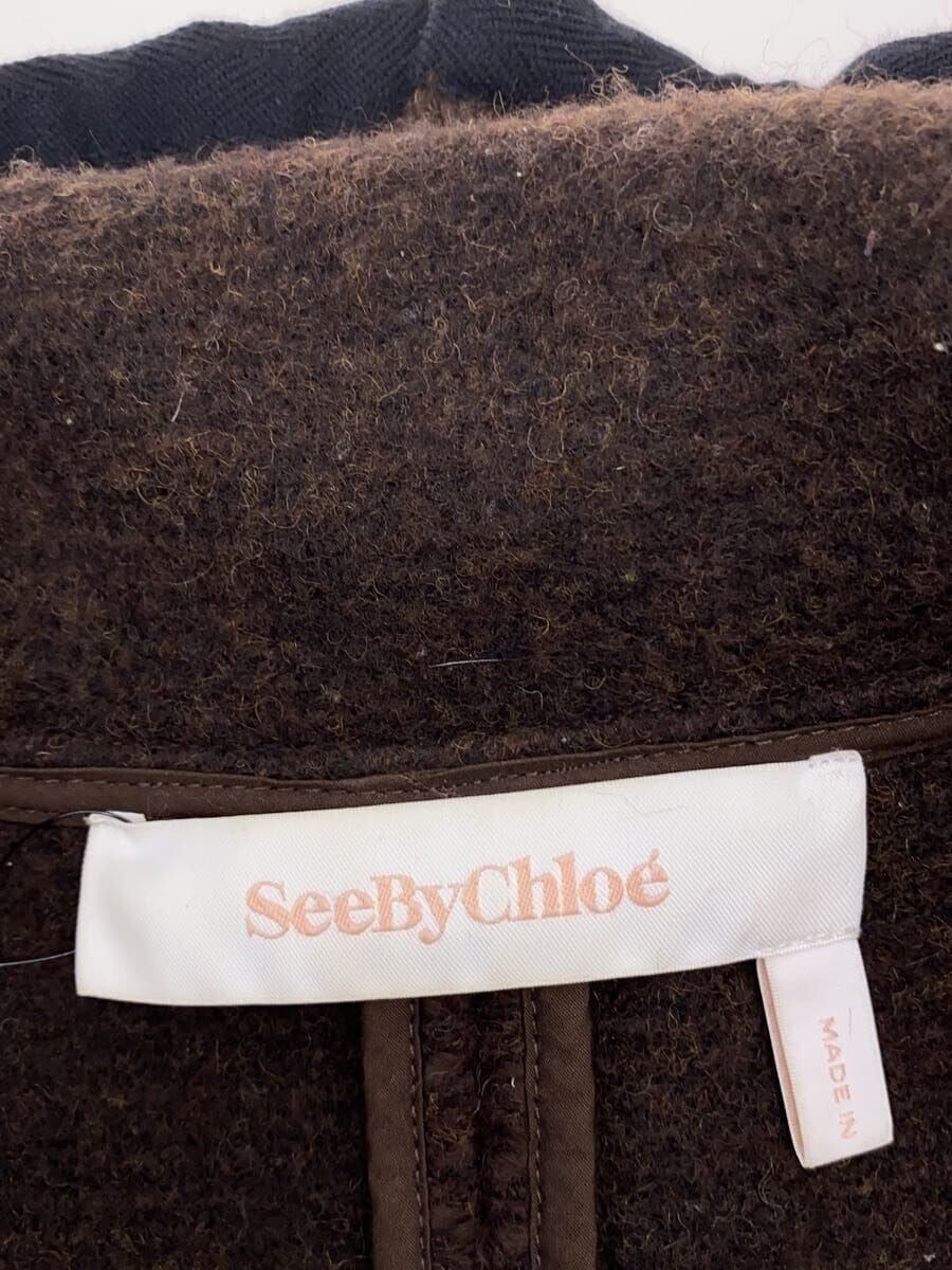 ALTRA SEE BY CHLOE altri cappotti 34 lana marrone NR227 FULL cappotto con cappuccio FELPA CON CAPPUCCIO Haori