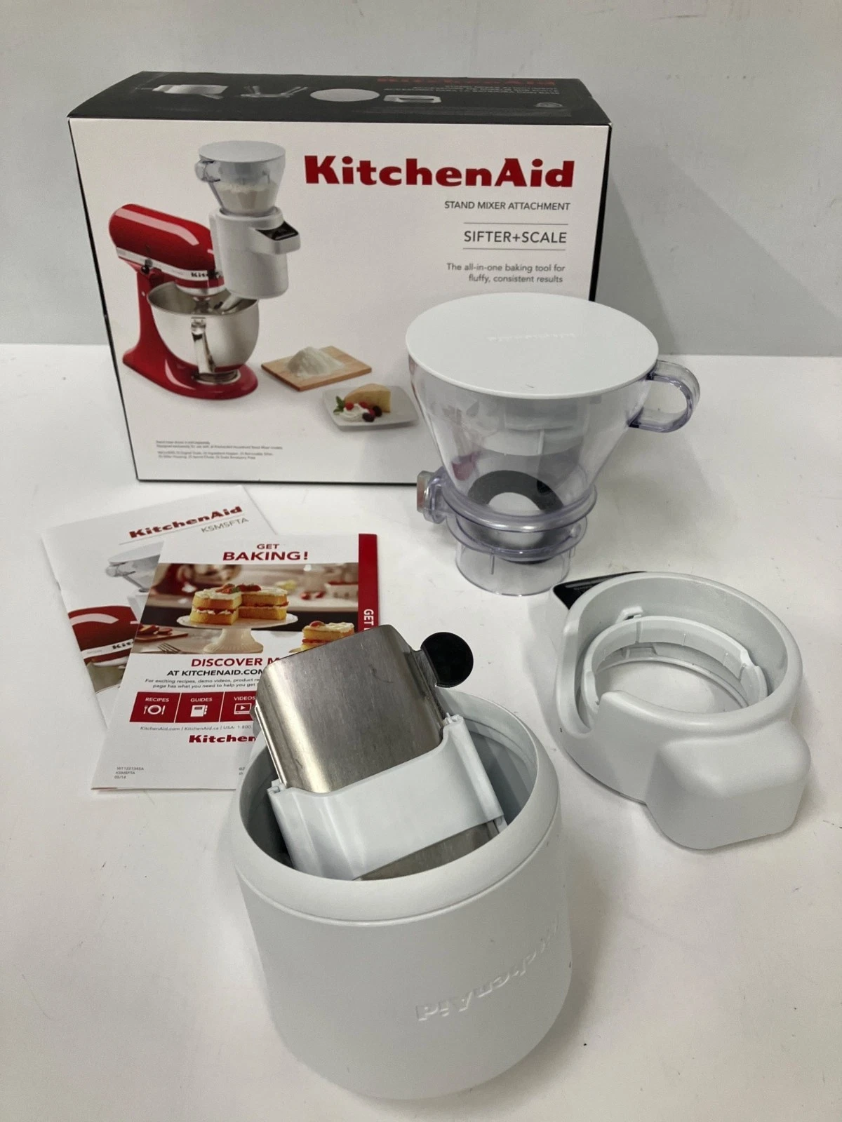 Kitchen Aid KSMSFTA Sifter & Scale Stand Mixer Attachment
Opens in a new window or tab