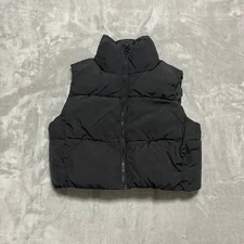 H&M Divided Black Puffer Vest XS Sleeveless Padded Quilted Warm Core Vest