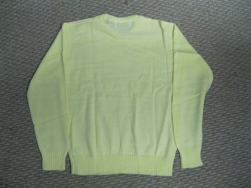Suéter Adolfo Mujer Amarillo Pastel Pequeño Mediano Grande NUEVO Cuello Redondo - Imagen 3 de 3