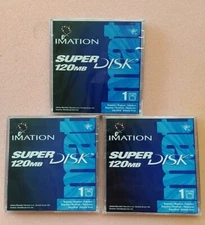 Imation SuperDisk 120MB (3-Pack) LS-120 NEW SEALED 